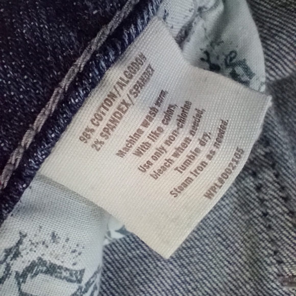 Decree Pants Size 15 Distressed Bootcut Blue Jeans Hole in Knee Worn Bottom Hem - Picture 10 of 15